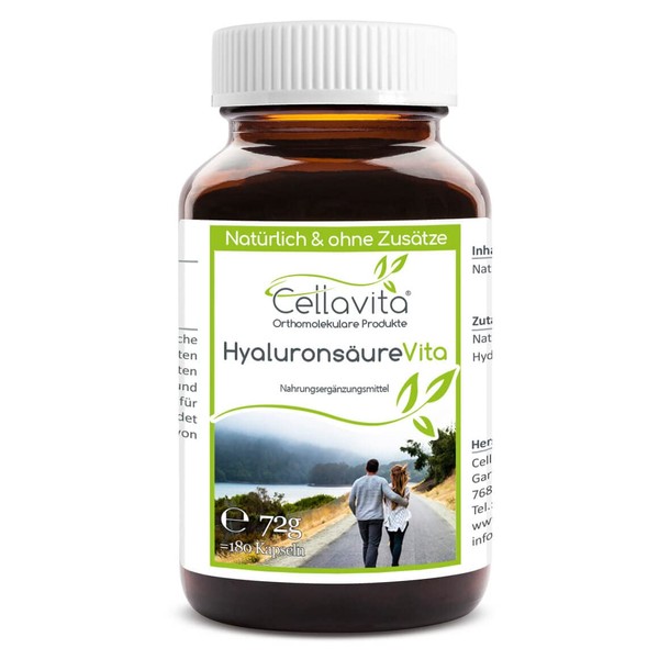 Cellavita Hyaluronic Acid Pure Hyaluronic Acid Vita Capsules Vegan, Pure,