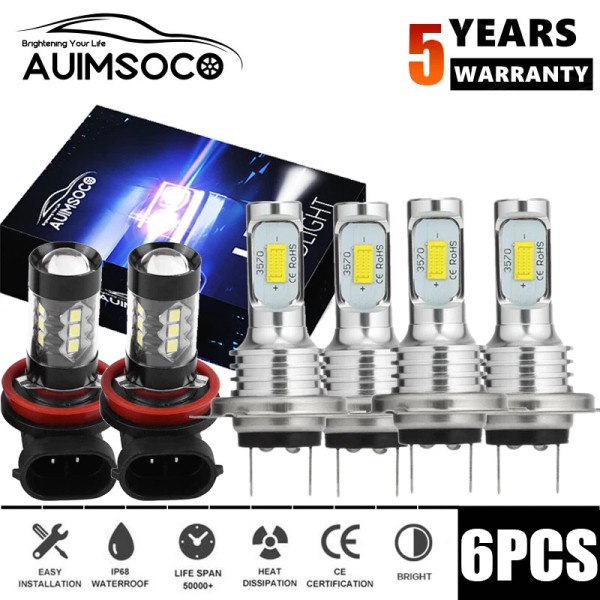 AUIMSOCO For Volkswagen Passat 2012-2015 H7 6000K LED Headlight High/Low
