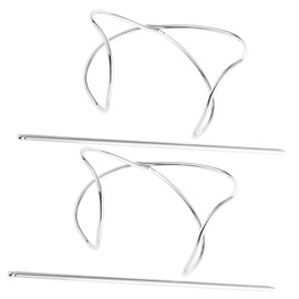 BIUDECO 2pcs Anti-slip Metal Hair Slide Pins for High Buns Elegant Simple Design for All Hair Types Bun Holder for Effortless Styling and Fashionable Looks