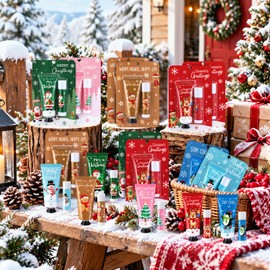 48 Sets Colorful Christmas Gift Bulk Hand Cream and Lip Balm Set