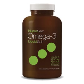 Natures Way NutraSea Omega3 Geles Lquidos 150 cpsulas de Menta Fresca - Suaves de Alta Potencia con 1 250 mg EPA DHA, Sin Eructos, Sabor Refrescante  