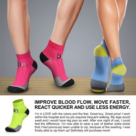 CHARMKING Graduated Compression Socks for Women & Men Circulation 15-20 mmHg is Best for Athletic, Running, Flight Travel, Pregnant, Cycling (Multi 15,L/XL)