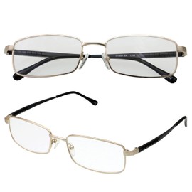 [シニア”愛”クラブ] senior eye club S711001BK175 老眼鏡 眼鏡 1.75 メンズ レディース アルミ合金 スクエアータイプ ケース付き 711001 ブラック +1.75