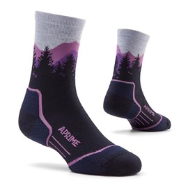 APRIME Merino Wool Hiking Socks with Cushion, Premium 21 Micron Wool Men and Women Micro Crew Socks, Comfort, Soft, Durable