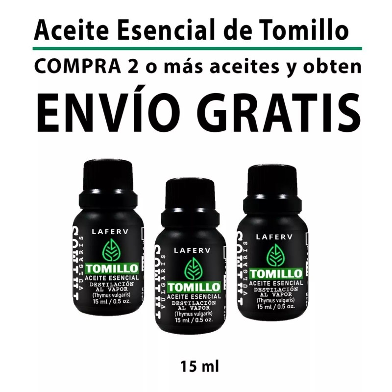 Laferv Aceite Esencial De Tomillo 15 Ml 100% Natural Máxima