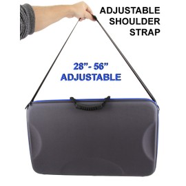 CASEMATIX Portable Monitor Case for 15.6" to 24" Gaming Monitors or Laptops, Hard Shell EVA Screen Cover with Padded Foam, Fits Accessories for 15.6 to 17.3 Inch Screens (Gray)