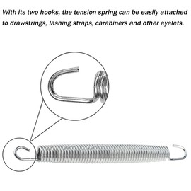 JNNJ 4 Pieces Tension Spring with Double Hook, Caravan Steel Tension Spring for Tent, Extended Tension Spring Wire Diameter 2.5mm, For Automobile, Tricycle, Bicycle, Motorbike, And Many Other Uses