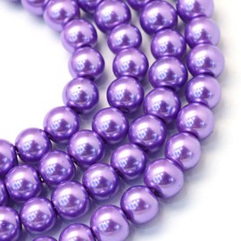 KISSITTY 105 cuentas espaciadoras redondas de cristal satinado de 5/16 pulgadas, 5/16 pulgadas, cuentas sueltas para manualidades, joyería de 31.4 pulgadas