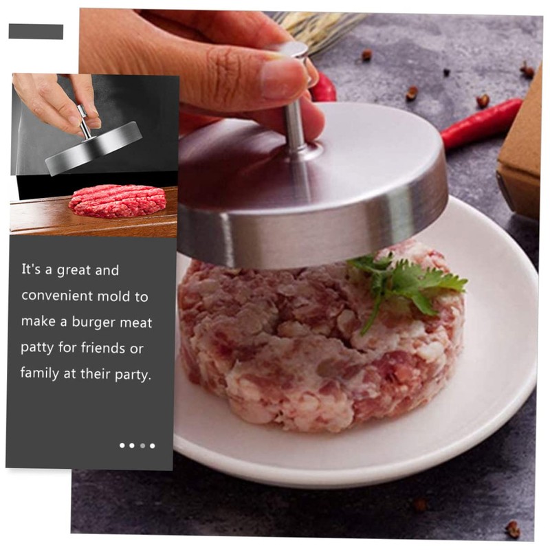 Sosoport Stainless Steel Burger Press Mold Round Patty Maker for
