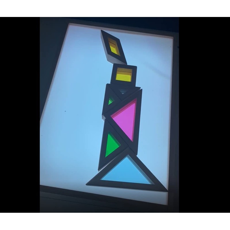 BOHS Translucent Tangram with Activity Cards - 1 Inch Thickness