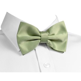 trilece Bow Ties for Men - Men's Solid Pre-tied Clip on Bowties for Formal Wear - Adjustable Bow Tie - Bow ties for Woman (Moss Green)