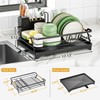 Epicano Dish Drying Rack for Kitchen Counter,Space-Saving Dish Rack,Rustproof Dish