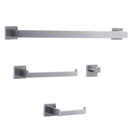 Brushed Nickel Bath Towel Rack,Hand Towel Holder,Hook,Toilet Paper Rack(4 Piece),SUS 304 Stainless Steel Bathroom Hardware SetColor: gold