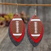 MALOYANVE Layered Football Earrings for Women Unique Lightweight Glitter Faux