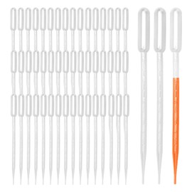 KQDRAVINE Pipette 5 ml, Pack of 50 Graduated Pipettes, Pipettes for Liquid Transfer, Pipette Tips, Can be Used in Laboratories, Cosmetic Industry, Animal Feeding, Craft DIY
