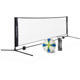 Aoneky 10ft Portable Soccer Tennis Set - Soccer Volley Set with Net and Ball