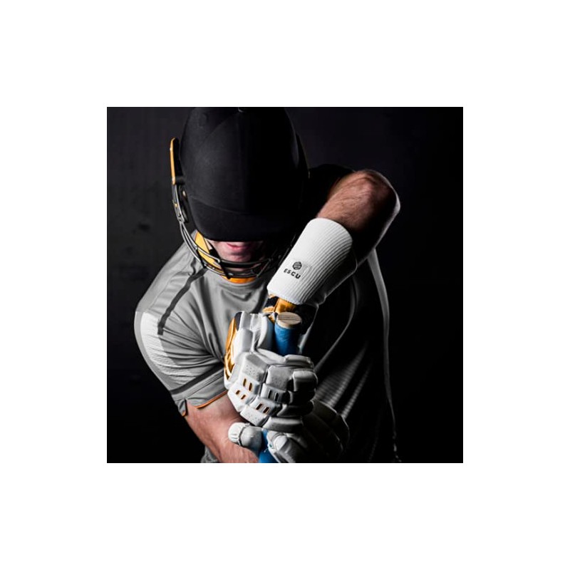 ESCU Cricket Wrist Guard Protection, White, Junior