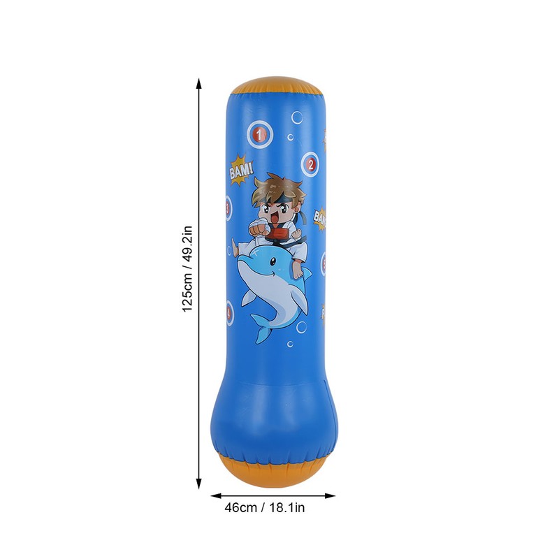 125cm Thickening Inflatable Standing Boxing Bag Folding Punching Bag for
