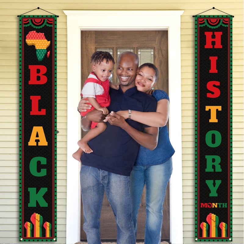 Black History Month Front Door Banner February Black Pride Juneteenth