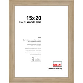 DEHA Design Fontana Wooden Picture Frame, 15 x 20 cm, Natural Oak