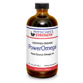 Physician's Strength PowerOmega - 8 fl oz - Plant Source Omega-3s - Certified Organic - 48 Servings