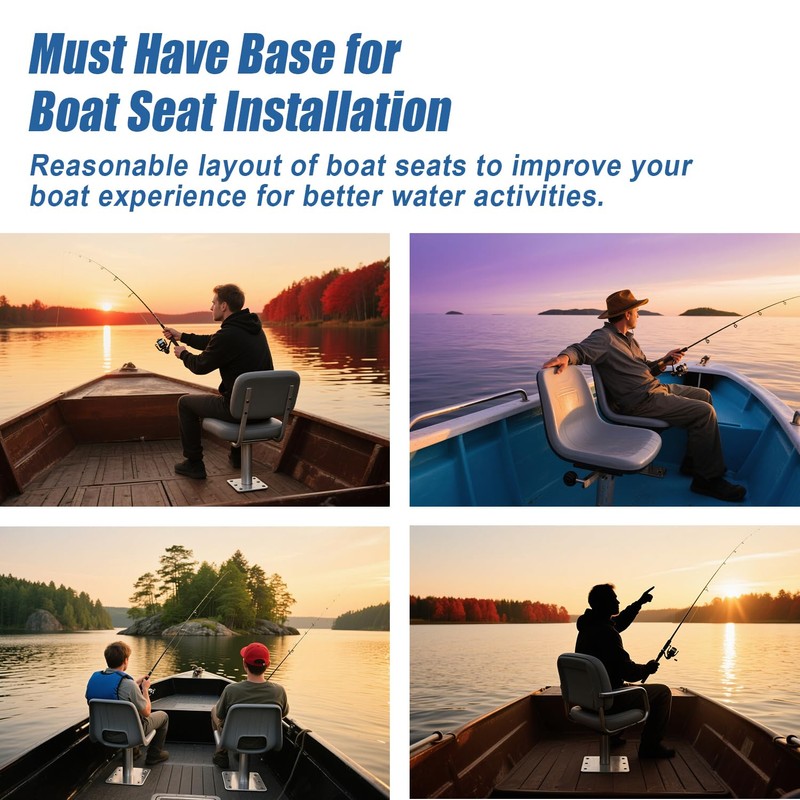 Boat Seat Pedestal 7" x 7" Boat Seat Base with