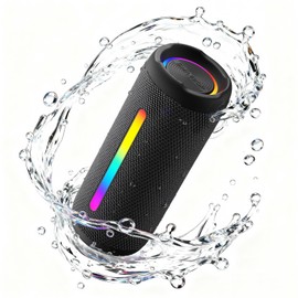 SMILEBOP Portable Bluetooth Speaker Wireless, 40W Super Bass with Smart Display, IP67 Waterproof, 40H Playtime, RGB Colorful Lights, Bluetooth 5.4, for Home Party Outdoor Travel Beach Gift