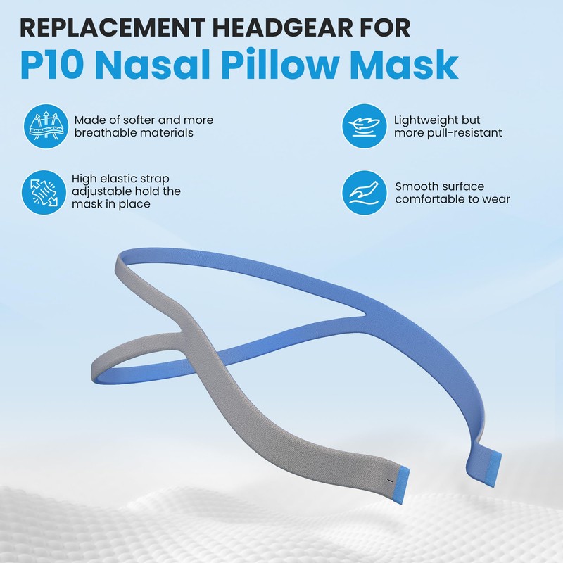 YBWM 3Pack P10 Replacement Headgear Compatible with Airfit P10 Nasal