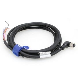 Eonvic Cognex Camera 24V Power I/O Cable CCB-PWRIO Right Angle M12 12 Pin Female A Code Open for in Sight 2000 Series Visual Sensors in Sight 7000 8000 (2M)