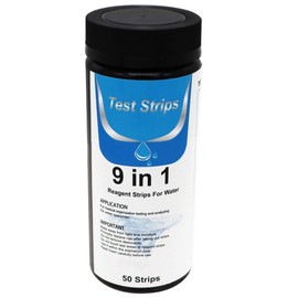 9 in 1 Portable Pool Water Test Strips 50 Domestic Water Purity Fast Test Strips for Drinking Aquariums Swimming Pools