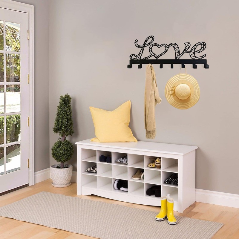 YXE Metal Key Holder Wall Mount, 8 Hooks, Key Organizer