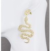 Gold snake earrings asp cleopatra toga serpent post stud dangle