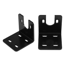 SGHAJIME 2Pcs 12V/24V DC Motor Mounting Bracket, U-Type, Black, Metal Frame, 775 Series, 2 Count