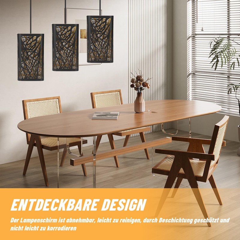 Glomora Tree Shadow Lamp Shade - Hollow Metal Lampshade for