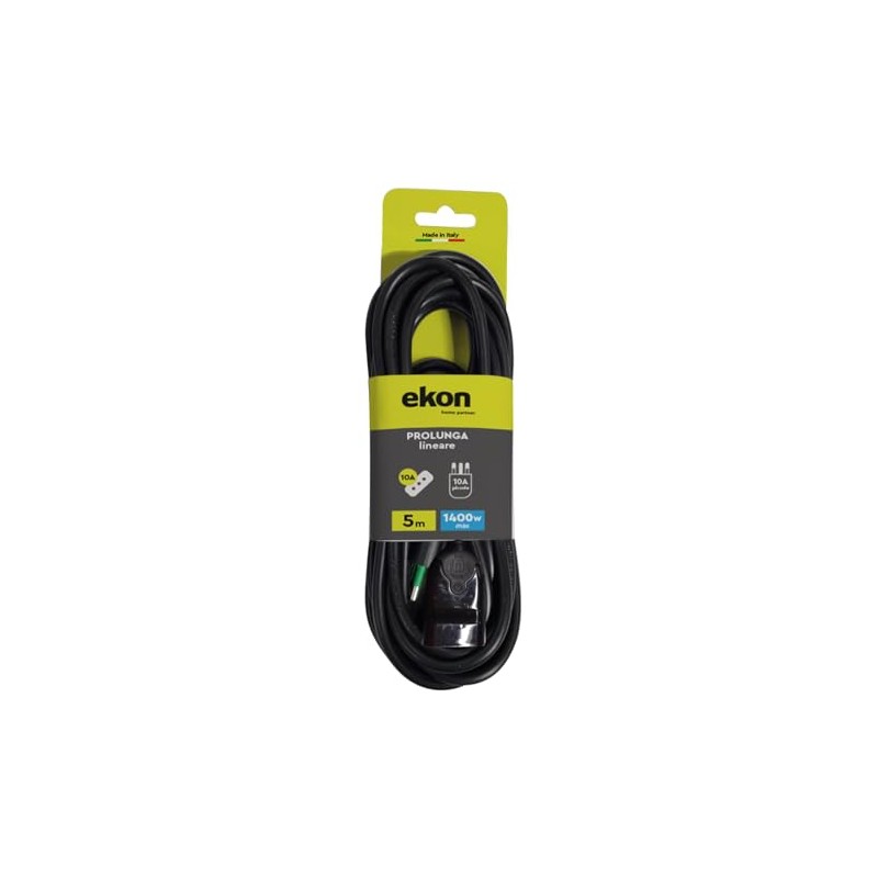 Ekon Linear Extension 5 Metres Italian Socket 10A Italian Plug