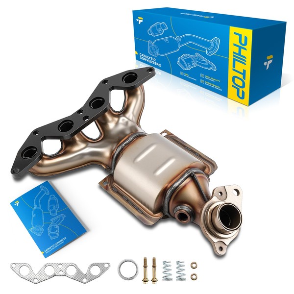 PHILTOP Catalytic Converter Kit Compatible with Honda 2001-2005 Civic 1.7L