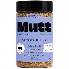 MUTT Aderezo para Perro en Polvo 100% Natural, Res 85 Gramos