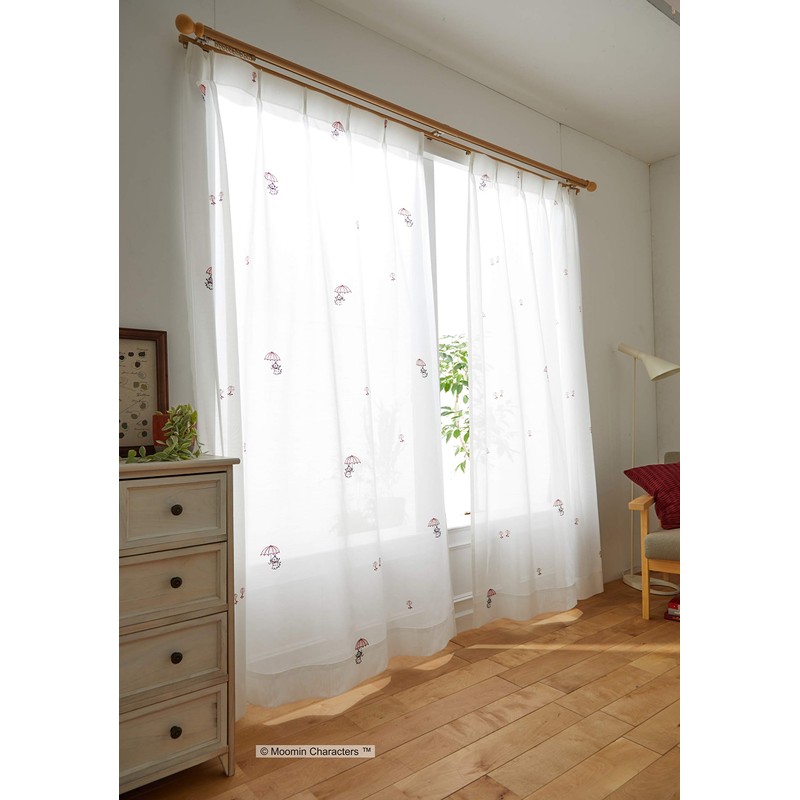 Suminoe A1014 Lace Curtain, White, 39.4 x 78.0 inches (100