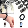 50pcs Bracelet Wrist Coil Elastic Keychain Number Tag Holder Wristband