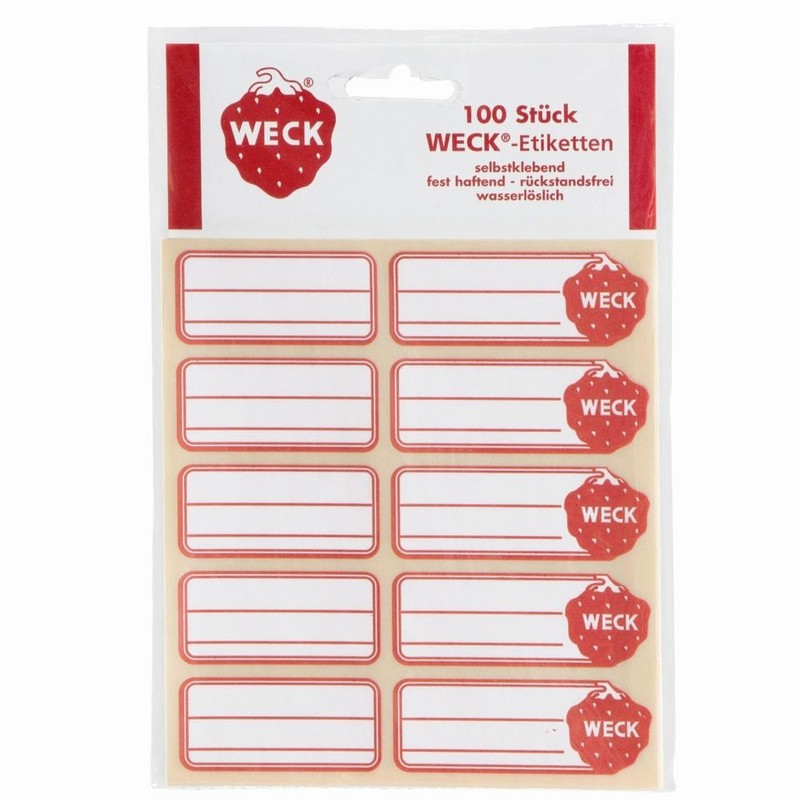 Weck Selbstklebeeti – Labels Pack of 100 080812