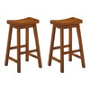 Lexicon Victoria Saddle Solid Wood Bar Height Bar Stool Set