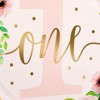 48-Pack Floral Paper Plates for Baby Girls 1st Birthday Decorations