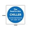 2-Pack - Chiller Fridge Temperature Reminder Label Sign - Kitchen
