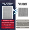 Demiwise MERV 8 24x30x1 Lifetime Air Filter, Washable Electrostatic Aluminum