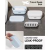 Doter Travel Soap Case, Leakproof Soap Container with Lid, Portable