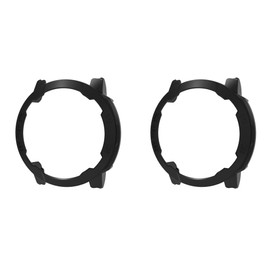 SHEAWA 2 Pcs Case Cover for Garmin Instinct 2 Protective Case PC Hard Case Protective Cover Shock Absorption Accessories for Garmin Instinct2 (Black)