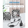 GDSTIME Dual 60mm x 10mm USB Fans with 3 Speed