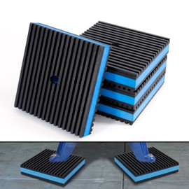 LBG Products Anti Vibration Pads,3" X 3" X 7/8" Heavy Duty Blue EVA Rubber Anti Vibration Isolation Pad for Air Compressor,Washer and Dryer,HVAC,Treadmills,Air Conditioner Accessories,Pack of 4