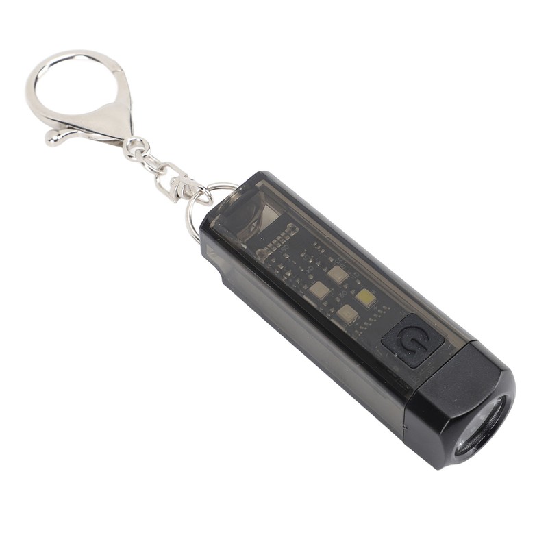 Keychain Flashlight Plastic 2 Lighting Mode Magnetic USB Rechargeable Portable