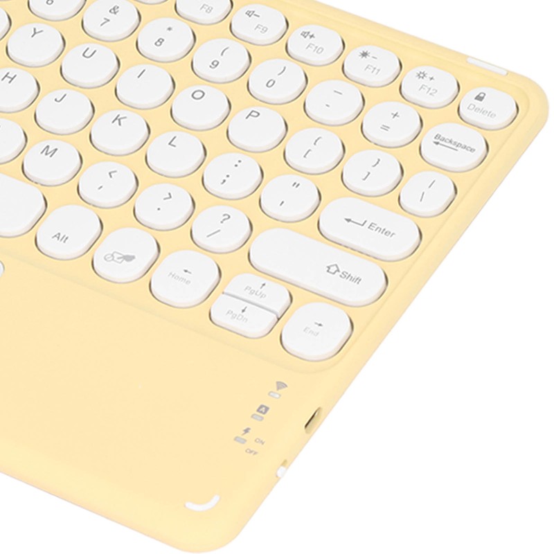 Touch Wireless Keyboard Round Keycaps Ergonomic Design Ultra Thin Smart